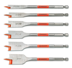 Crescent CDFP-SET6 6PC Flat Spade Bit Set, 6"