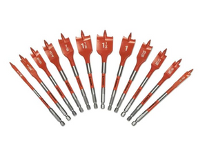 Crescent CDSPSET-12 12PC Screw Point Paddle Drill Bit Set, 6"