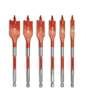 Crescent CDSPSET-6 6PC Screw Point Paddle Drill Bit Set, 6"
