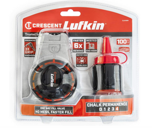 CRESCENT CLA100R Lufkin 100' Professional Aluminum Chalk Reel with Red Chalk