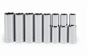 Crescent CSAS3N 8-Piece 1/2" Drive 6Pt Deep Metric Socket Set