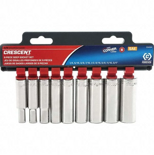 Crescent CSAS6N 9-Piece 3/8" Drive 6-Point Deep SAE Socket Set