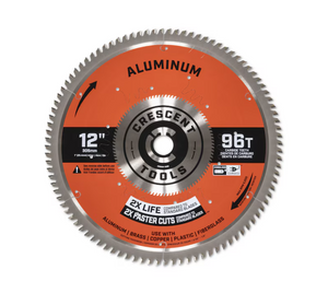 Crescent CSBAM-1296 Medium Aluminum 12" 96T Carbide Circular Saw Blade