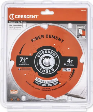 Crescent CSBFC-704 7-1/4" 4-tooth fiber cement circular saw blade
