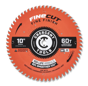 Crescent CSBFF-1060 10" 60-tooth fine-finish circular saw blade