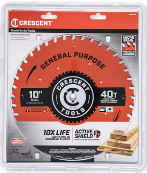 Crescent CSBGN-1040 10" x 40-Tooth General Purpose Circular Saw Blade
