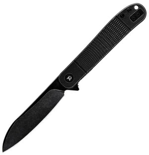 Dreamtech Sheepsfoot Frame Lock Knife Black Titanium (4" Black SW)