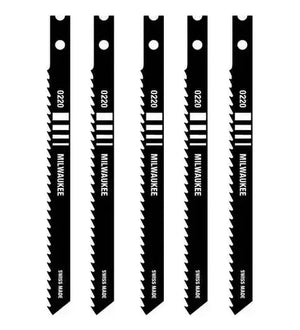 Milwaukee 48-42-0220 Heavy Duty High Carbon Steel Jig Saw Blade 8 TPI 5PC