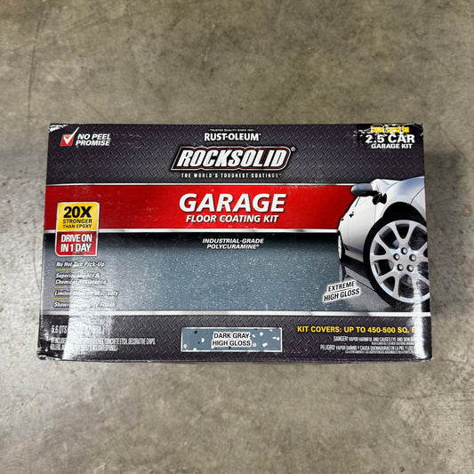 Rust-Oleum ROCKSOLID Polycuramine 2.5 Car Garage Floor Kit - Dark Gray
