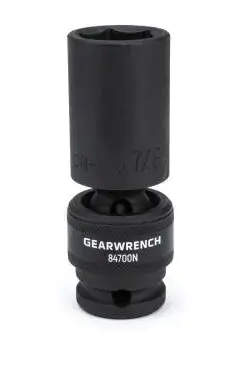 GEARWRENCH 84700N 1/2" Drive, 6pt, 7/8" Deep Universal Impact Socket