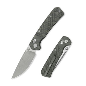 GEO Knife Blaze Crossbar Lock Knife Tiger Stripe Flamed Titanium (3.3" SW)
