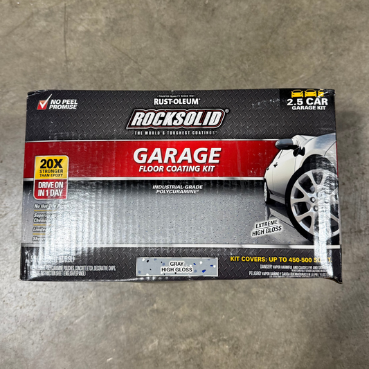 Rust-Oleum ROCKSOLID Polycuramine 2.5 Car Garage Floor Kit - Gray