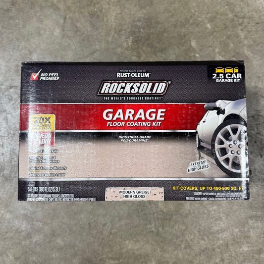 Rust-Oleum ROCKSOLID Polycuramine 2.5 Car Garage Floor Kit - Modern Greige