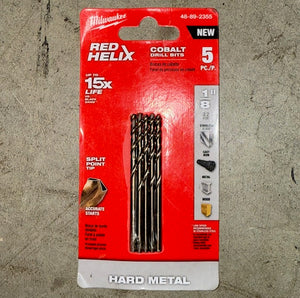 Milwaukee 48-89-2355 1/8 in. Cobalt Red Helix Twist Drill Bit (5 Pack)