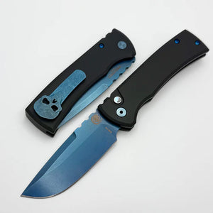 Chaves Pro-Tech Redencion 229 Auto Sapphire w/ Black Handle S35VN