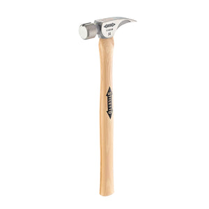 Stiletto TI14SS 14oz Smooth Face, 18" Straight Hickory Handle Framing Hammer