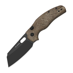Kizer Sheepdog Button Lock Knife Norplex UltreX Micarta (DLC)