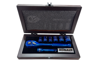 Kobalt C-87635 8-Piece 3/8-inch Drive Blue Ratchet & Socket Set