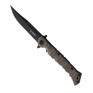 Cold Steel Medium Luzon Folding Pocket Knife Dark Earth Brown GFN (4" Black)