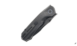 Remette MC25B Rhino Knife, Micarta, 14C28N, Titanium Plating + Stone Wash