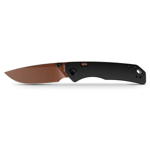 Vosteed Marten 330 Top Liner Lock Knife Black Aluminum (3.3" Copper Dune)