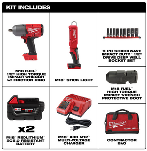 Milwaukee 2767-22S2 M18 FUEL HTIW 1/2 RING W/SOCKETS