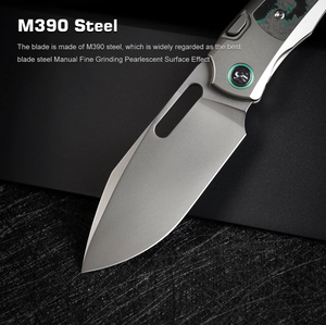 Remette ORCAKD RT-Orca Knife, Titanium + Carbon Fiber (Kelp Bed CamoCarbon)