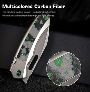 Remette ORCAKD RT-Orca Knife, Titanium + Carbon Fiber (Kelp Bed CamoCarbon)