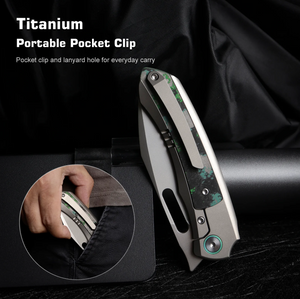 Remette ORCAKD RT-Orca Knife, Titanium + Carbon Fiber (Kelp Bed CamoCarbon)