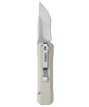 Oknife LK (MAO Desert White) Folding Knife with Rechargeable Flashlight & RGB Light