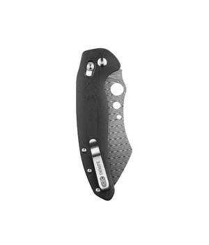 Oknife Sentry R1 Damascus Black Folding Chef Knife 4.61'' Steel Blade, with G10 Handle