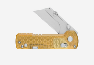 Oknife U1 Pro (PEI) Ultem Utility Knife With Folding Screwdriver, Quick Change Blade, Amber Transparent