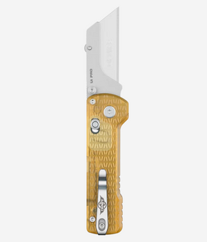 Oknife U1 Pro (PEI) Ultem Utility Knife With Folding Screwdriver, Quick Change Blade, Amber Transparent