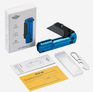 Oknife U1 Ultra (Snowflake Blue) Utility Knife with Ceramic Blade