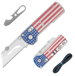 Oknife U1 (Stars & Stripes Edition) Multitool Folding Utility Knife with Folding Screwdriver