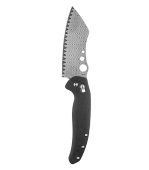 Oknife Sentry R1 Damascus Black Folding Chef Knife 4.61'' Steel Blade, with G10 Handle