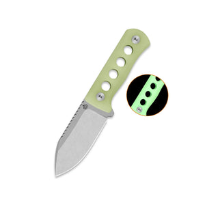 QSP Canary Fixed Blade Neck Knife Glow-In-The-Dark Resin (2.5" SW 14C28N)