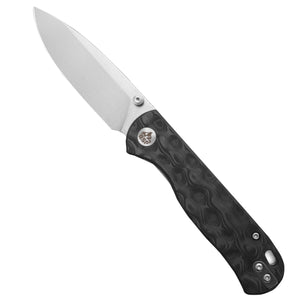 QSP Ferret Liner Lock Knife Marble Carbon Fiber (3" SW Nitro-V)