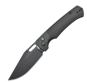 ARTISAN CUTLERY REVEL Button Lock Knife Black FRN Handle (3.54'' Black PVD Coating AR-RPM9 Blade) 1867P-BBK