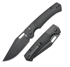 ARTISAN CUTLERY REVEL Button Lock Knife Black FRN Handle (3.54'' Black PVD Coating AR-RPM9 Blade) 1867P-BBK