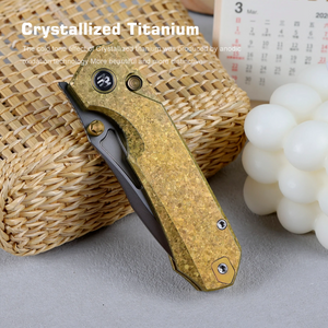 Remette RNTB2 RT-Rhino Knife, Titanium, M390, Fine Grinding + Pearlescent Effect