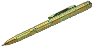 Remette RT-TP1C Tactical Slide Click Pen, Titanium (Green/Gold)