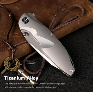 Remette RTCL-T1 RT-Cool Whale Knife, Titanium Alloy, M390, Fine Grinding
