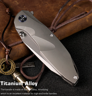 Remette RTCL-T2 RT-Cool Whale Knife, Titanium Alloy, M390, Fine Grinding
