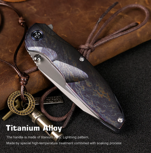 Remette RTCL-T3 RT-Cool Whale Knife, Titanium, M390, Pearlescent Effect