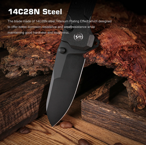 Remette RTCO-GB RT-Cosmic Knife, G10, 14C28N, Titanium Plating