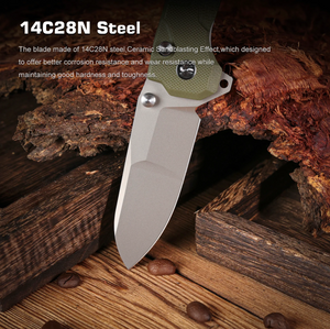 Remette RTCO-GM RT-Cosmic Knife, G10, 14C28N, Ceramic Sandblasting Effect