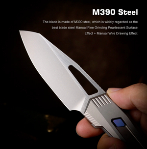 Remette RTCZ-G Agile Peregrine Falcon Knife, TC4 Titanium, M390, Fine Grinding