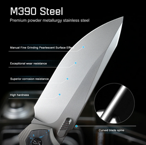 Remette RT ONEA2 RT-ONE Knife, Titanium + Carbon Fiber, M390, Ceramic