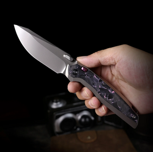 Remette RT ONEA3 RT-ONE Knife, Titanium + Carbon Fiber, M390, Fine Grinding